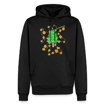 Ugly Christmas - Weihnachten - Männer Premium Bio Hoodie - Schwarz - Vorne - Nico (187cm)