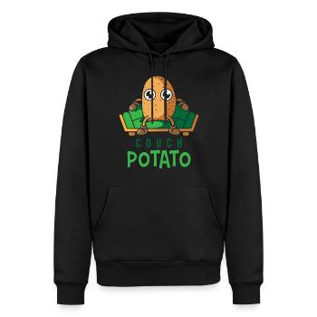 Couch Potato, geschenk faul kartoffel chillen - Männer Premium Bio Hoodie - Schwarz - Vorne - Nico (187cm)
