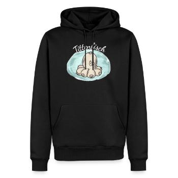 Titty Baise Sexe Drôle Seins Calmars - Sweat à capuche Premium bio Homme - noir - Devant - Nico (187cm)