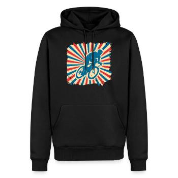 Fahrrad fahren retro Geschenk vintage Radsport Rad - Männer Premium Bio Hoodie - Schwarz - Vorne - Nico (187cm)