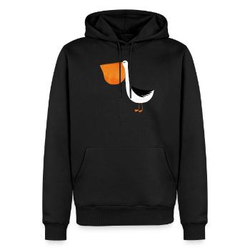 Pélican - Sweat à capuche Premium bio Homme - noir - Devant - Nico (187cm)
