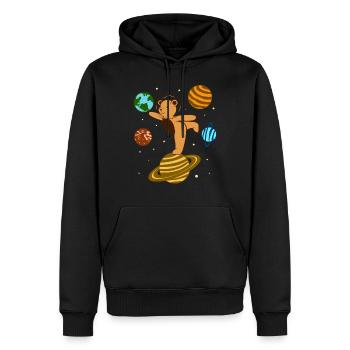 Bear Astronaut Bears Space Galaxy Teddy - Männer Premium Bio Hoodie - Schwarz - Vorne - Nico (187cm)