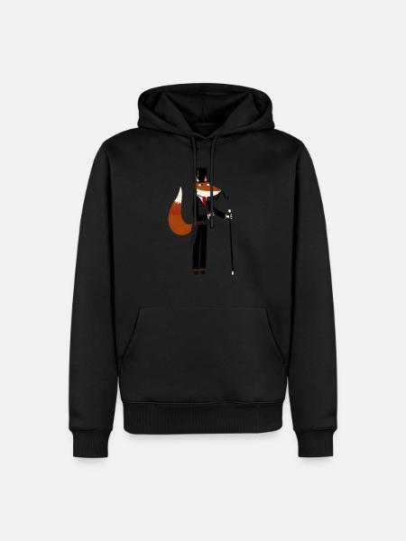 Sir Fox se promène - Sweat à capuche Premium bio Homme -