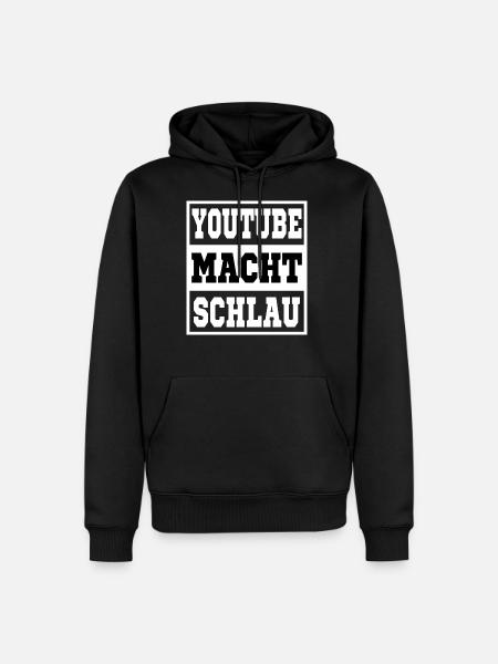 Youtube makes you smart - Men’s Premium Organic Hoodie - black