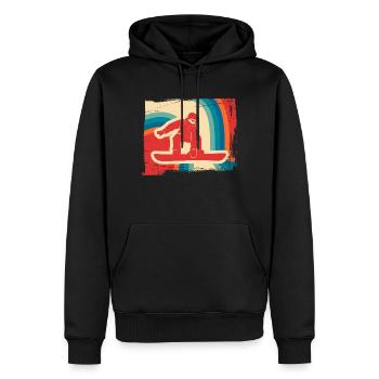 Snowboard Wintersport Geschenk Snowboarding retro - Männer Premium Bio Hoodie - Schwarz - Vorne - Nico (187cm)