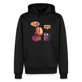 Schallplattenspieler Vater, musiker witz geschenk - Männer Premium Bio Hoodie - Schwarz - Vorne - Nico (187cm)