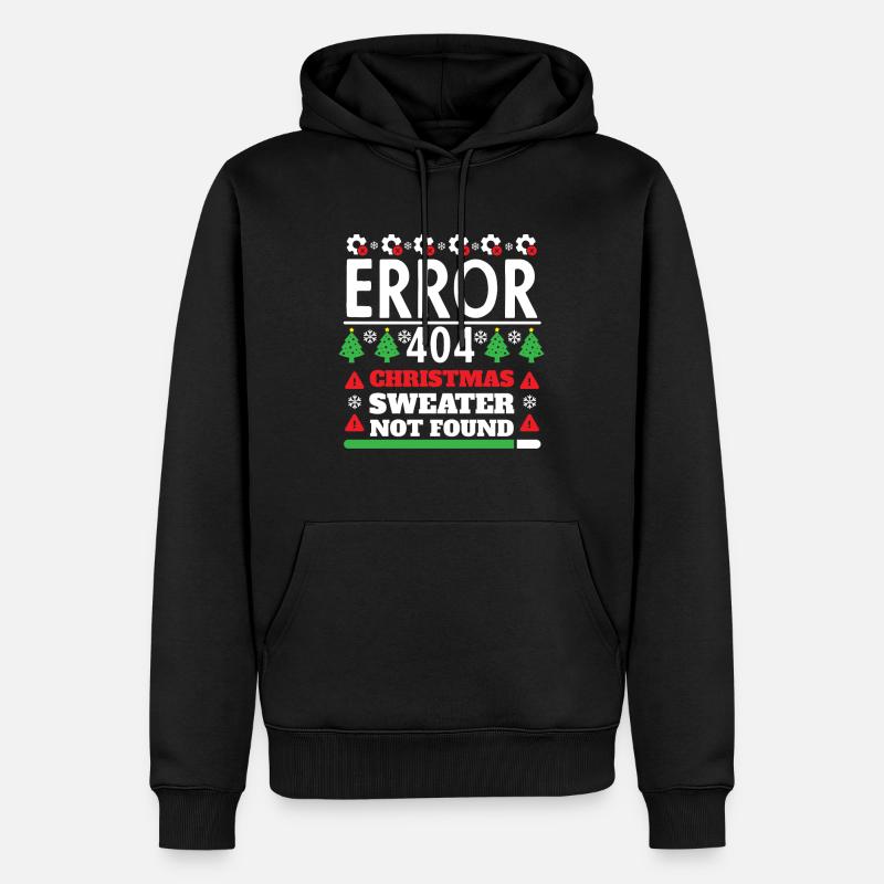 Nerd Chirstmas Ugly Geschenk - Männer Premium Bio Hoodie - Schwarz