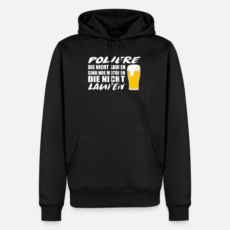 Polier Baustelle Bauarbeiter Geschenkidee - Männer Premium Bio Hoodie - Schwarz