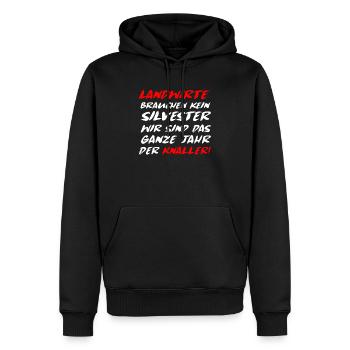 Landwirt Bauer Beruf Geschenkidee Geschenk - Männer Premium Bio Hoodie - Schwarz - Vorne - Nico (187cm)