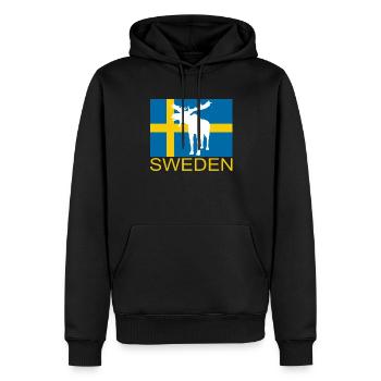 Sweden Schweden Land Elch Geschenkidee - Männer Premium Bio Hoodie - Schwarz - Vorne - Nico (187cm)