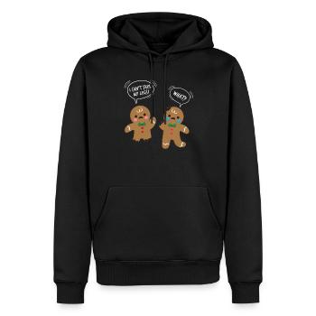 Ich kann meine Beine Lebkuchenmann Weihnachten nicht fühlen - Männer Premium Bio Hoodie - Schwarz - Vorne - Nico (187cm)
