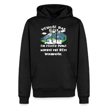 Vergiss das Pferd ein echter Prinz kommt Wohnmobil - Männer Premium Bio Hoodie - Schwarz - Vorne - Nico (187cm)