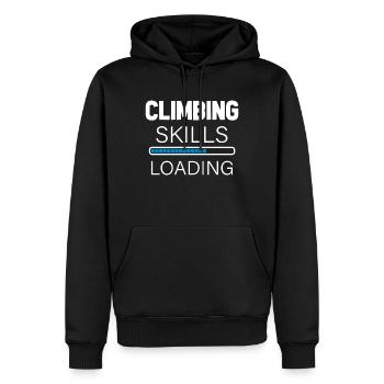 Alpinisme Alpiniste Escalade Escalade Montagnes - Sweat à capuche Premium bio Homme - noir - Devant - Nico (187cm)