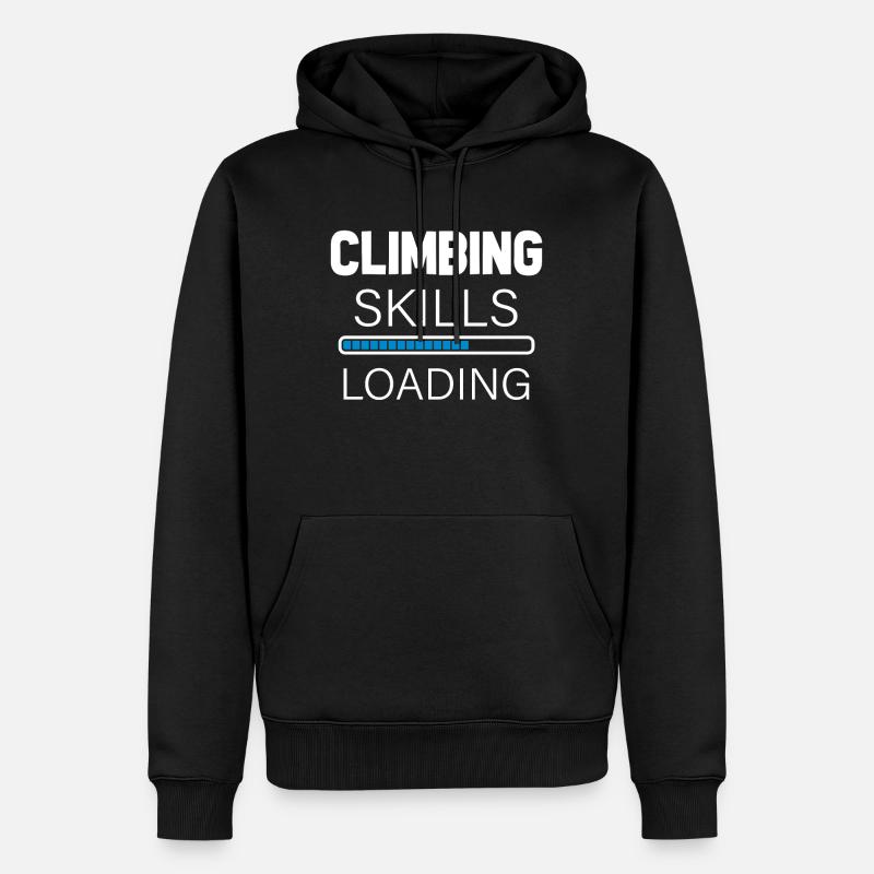 Bergsteigen Bergsteiger Climbing Klettern Berge - Männer Premium Bio Hoodie - Schwarz