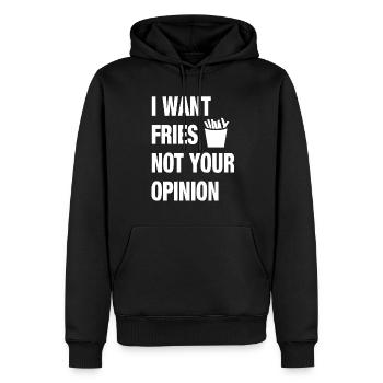 Pommes Frites Pommfritz Fritten Imbiss Fries - Männer Premium Bio Hoodie - Schwarz - Vorne - Nico (187cm)