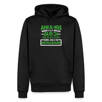 Metallbauer Metaller Metall Schweißen Schlosser - Männer Premium Bio Hoodie - Schwarz - Vorne - Nico (187cm)