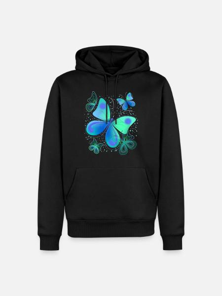 Butterfly moth - Men’s Premium Organic Hoodie - black