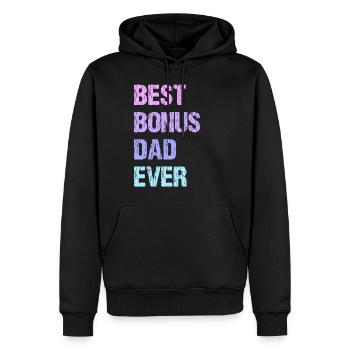 Best Bonus Dad Ever - Men’s Premium Organic Hoodie - black - Front - Nico (187cm)