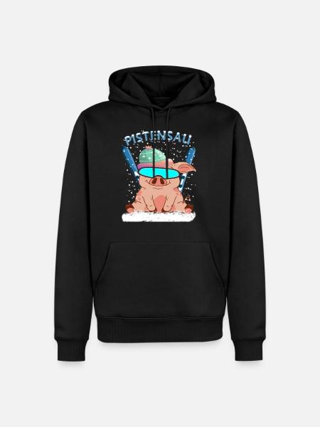 Pistensau - Männer Premium Bio Hoodie - Schwarz