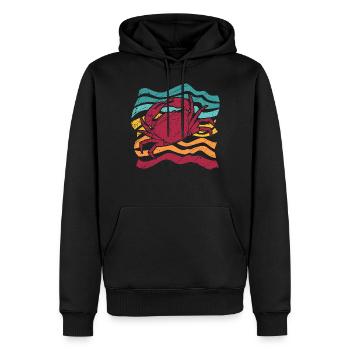 Krabbe Krebs Meer Krebstiere Geschenk Meerestier - Männer Premium Bio Hoodie - Schwarz - Vorne - Nico (187cm)