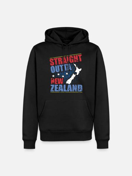 Neuseeland - Männer Premium Bio Hoodie - Schwarz