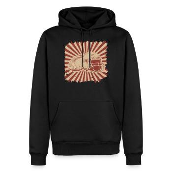 Football américain - Sweat à capuche Premium bio Homme - noir - Devant - Nico (187cm)