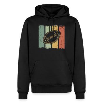 Football américain - Sweat à capuche Premium bio Homme - noir - Devant - Nico (187cm)