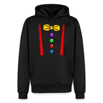 Costume de clown - Sweat à capuche Premium bio Homme - noir - Devant - Nico (187cm)