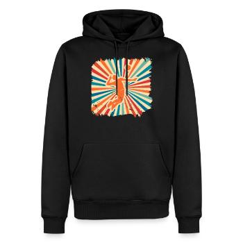 Volleyball volleyball cadeau de beach volley - Sweat à capuche Premium bio Homme - noir - Devant - Nico (187cm)