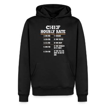 Koch Kochen Chef Chefkoch Küchenchef Köchin Küche - Männer Premium Bio Hoodie - Schwarz - Vorne - Nico (187cm)