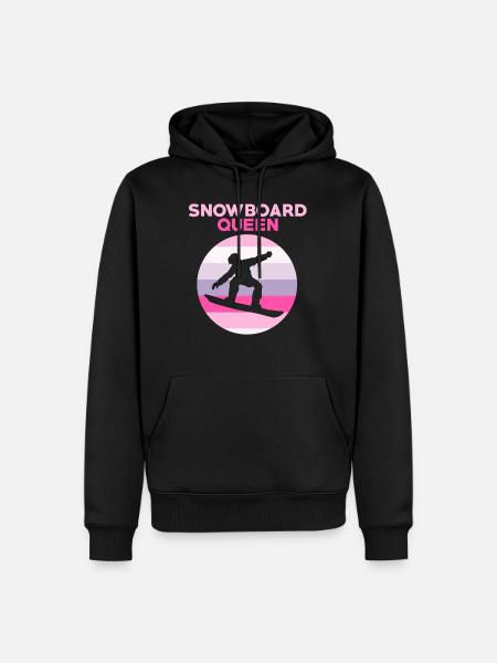 Snowboard Fahrer Snowboardfahrer Winterurlaub - Männer Premium Bio Hoodie - Schwarz