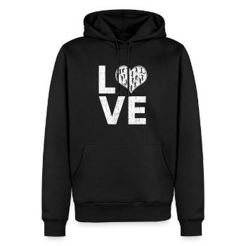 Golf,Golfplatz, Golfspieler, Ich liebe golf - Männer Premium Bio Hoodie - Schwarz - Vorne - Nico (187cm)