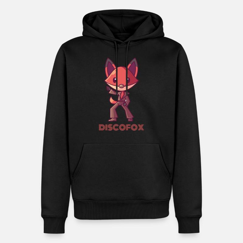 Disco Fox, Fox Dance Dancer Disco - Men’s Premium Organic Hoodie - black