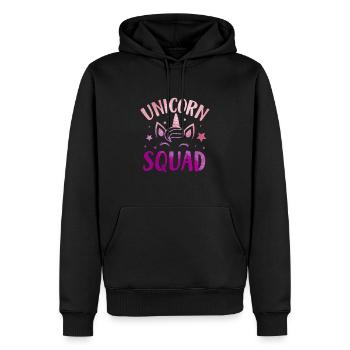 Einhorn, Einhörner, Ich liebe Einhörner, Geschenk - Männer Premium Bio Hoodie - Schwarz - Vorne - Nico (187cm)
