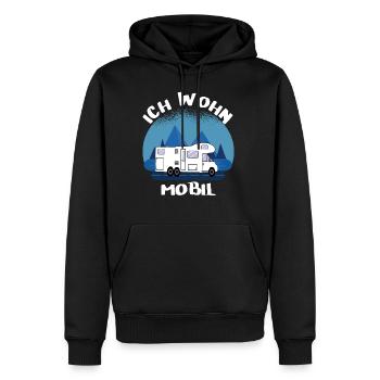 Ich Wohn Mobil - Männer Premium Bio Hoodie - Schwarz - Vorne - Nico (187cm)