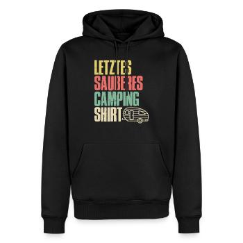 Letztes sauberes Camping Gewand - Männer Premium Bio Hoodie - Schwarz - Vorne - Nico (187cm)