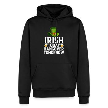 Irish Today Hangover Tomorrow - Sweat à capuche Premium bio Homme - noir - Devant - Nico (187cm)