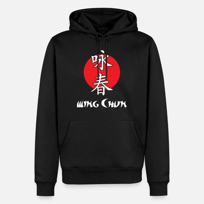 Wing Chun Kung Fu - Sweat à capuche Premium bio Homme - noir