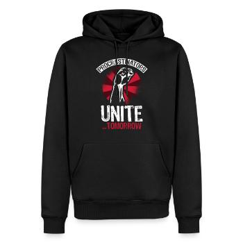 Procrastinators unite tomorrow - Männer Premium Bio Hoodie - Schwarz - Vorne - Nico (187cm)