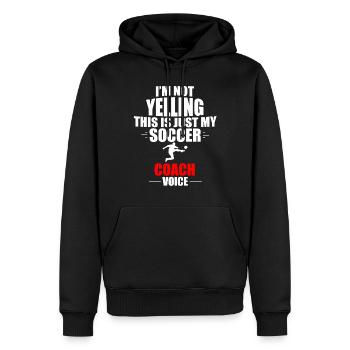 Football footballeur football jeu football football - Sweat à capuche Premium bio Homme - noir - Devant - Nico (187cm)