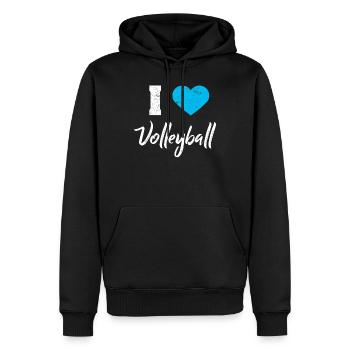 Volleyball Volleyballer Volley Volleyballspieler - Männer Premium Bio Hoodie - Schwarz - Vorne - Nico (187cm)