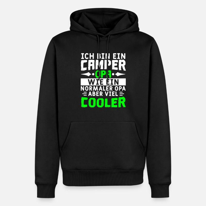 Ich bin ein Camper Opa - Männer Premium Bio Hoodie - Schwarz