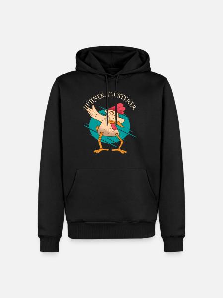 Dabbing Hühner Fluesterer - Männer Premium Bio Hoodie - Schwarz