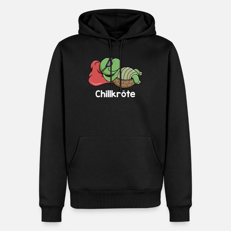 Chillkröte Schildkröte Geschenk - Männer Premium Bio Hoodie - Schwarz