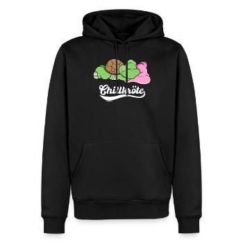 Chillkröte Schildkröte Geschenk - Männer Premium Bio Hoodie - Schwarz - Vorne - Nico (187cm)