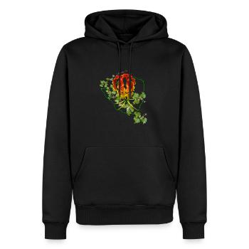 Flame Lily Vine Rhodesia - Männer Premium Bio Hoodie - Schwarz - Vorne - Nico (187cm)