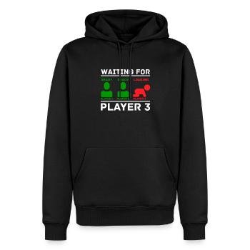 Cadeau de motif drôle de nerd gamer de grossesse - Sweat à capuche Premium bio Homme - noir - Devant - Nico (187cm)