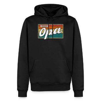Opa-Bester Opi Geburtstag Geschenkidee - Männer Premium Bio Hoodie - Schwarz - Vorne - Nico (187cm)