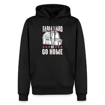 Ferme dur ou rentre à la maison drôle - Sweat à capuche Premium bio Homme - noir - Devant - Nico (187cm)