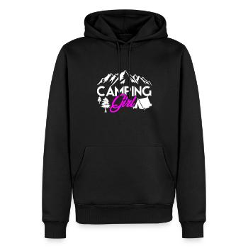 Camping Girl - Männer Premium Bio Hoodie - Schwarz - Vorne - Nico (187cm)